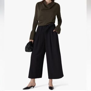 TOME COLLECTIVE Elegant Black Wide-Leg Pants
